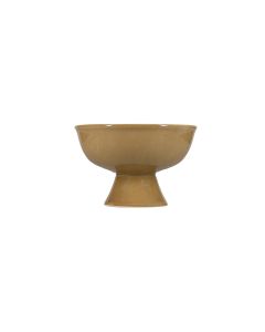 Serveerschaal 21xH13,5cm op voet olive green Manon