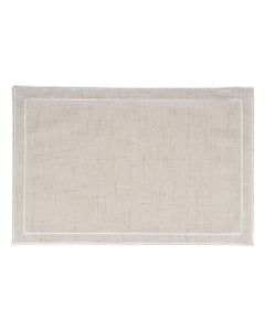 Placemat 44x29cm beige met wit stiksel Tabletop