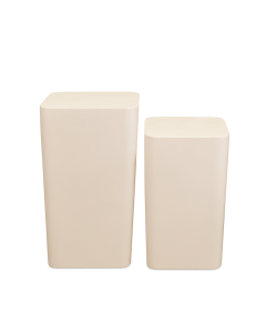 Bijzettafel 30x30xH47cm/35x35xH53cm 2-delig ivory Mio