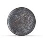 Plate 20cm hammered silver Brass
