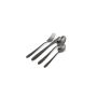 Besteckset 24-teilig matt schwarz Slim