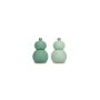 Pepper/salt grinder H12cm green Betty - Set of 2