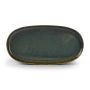 Teller flach 30x15xH2,5cm grün Pila