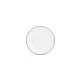 Plat bord 24cm black rim Basic White