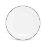 Plate 27cm black rim Basic White