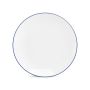 Plat bord 26,5cm coupe blue rim Basic White