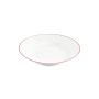 Diep bord 23xH4cm burgundy rim Basic White