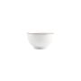 Bol 14xH8cm burgundy rim Basic White
