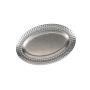 Plat à servir 30x20cm avec bord structuré antique argent Serve