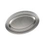 Servierschale 35x23cm mit strukturiertem Rand antique silber Serve