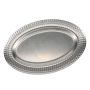 Serveerschaal 41x26,5cm met gestructureerde rand antique zilver Serve