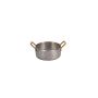 Serveerschaal 12,5xH5cm met gouden handvat gehamerd antique zilver Serve
