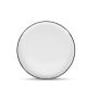 Assiette plate 27,5xH2,5cm black rim Fade