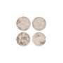 Glasonderzetter 10cm marmer beige Opus - Set van 4