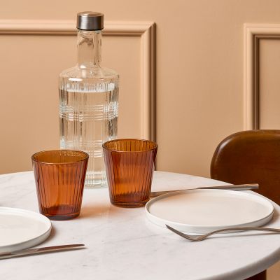 Glas 27cl amber Luz - set/4