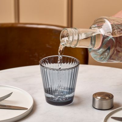 Glas 27cl blauw Luz - set/4