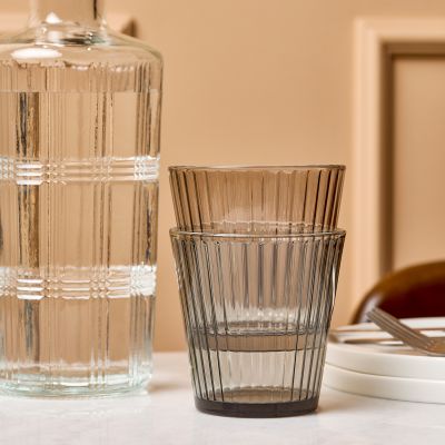 Glas 27cl grijs Luz - set/4