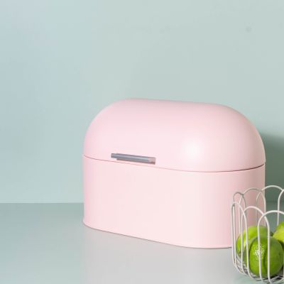 Bread bin 33,5x18xH21,5cm pink Fresh