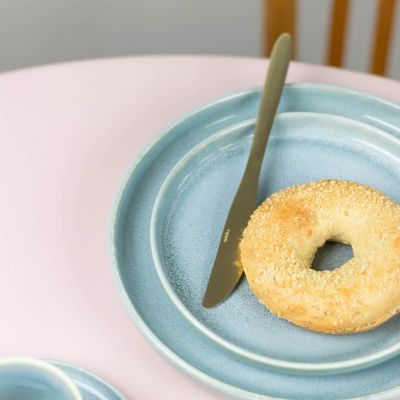 Assiette plate 20,5cm bleu Nuo