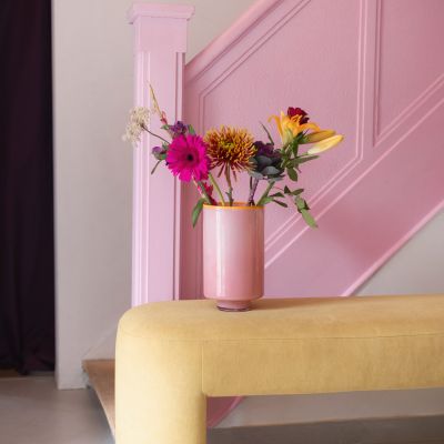 Vaas 15xH26cm blush pink Milo