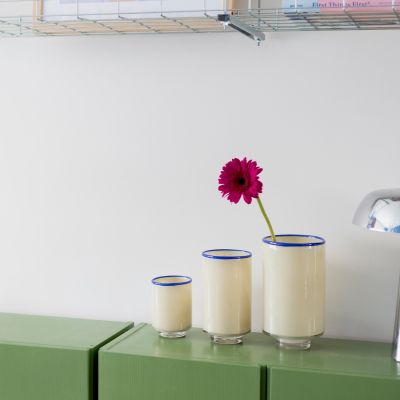 Vaas 12xH21,5cm cream white Milo