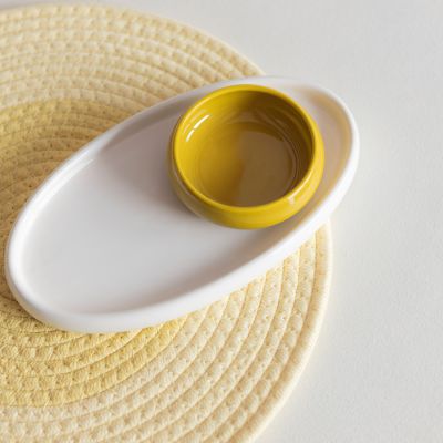 Kom 9,5xH3cm mustard yellow Billie - set/2