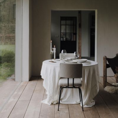 Tafelkleed 170x350cm chalk Linas