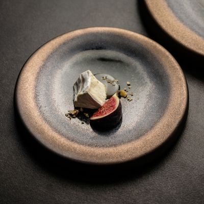 Plate 15cm gold Cone