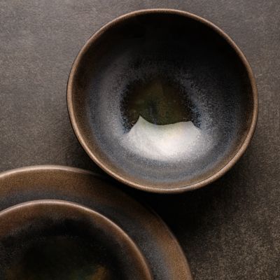 Kom 18xH6,5cm gold Cone