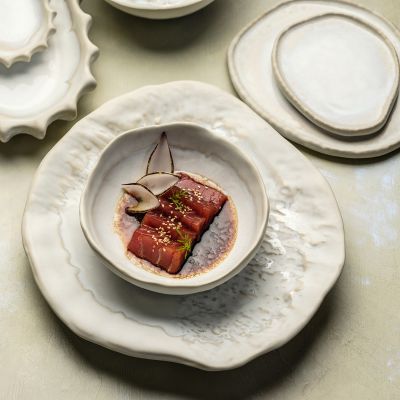 Plate 15x12,5cm pure pearl Icon