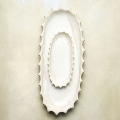 Serveerschaal 46,5x20cm pure pearl Icon