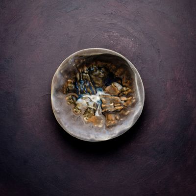 Bowl 10xH3,5cm oyster dusty purple Icon