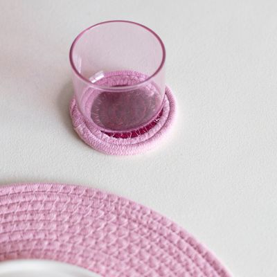 Glasonderzetter 10cm blush pink Piff - set/4