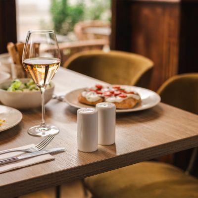 Salière 4,5xH8,5cm blanc Appetite