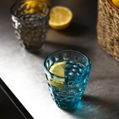 Glas 22cl blau Bubble - Set/4