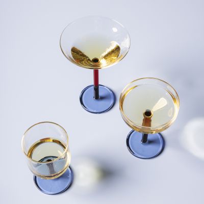 Glass 31,5cl footed Bobbie - set/2
