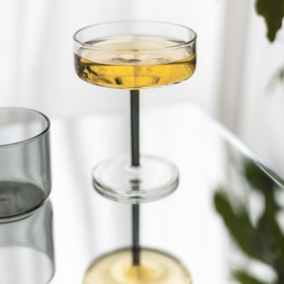 Champagneglas 20cl coupe grijs Fizz - set/2