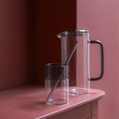 Glas 36,5cl grijs Cruse - set/2