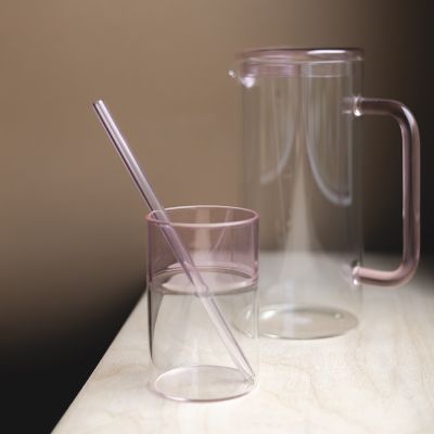 Glas 36,5cl roze Cruse - set/2