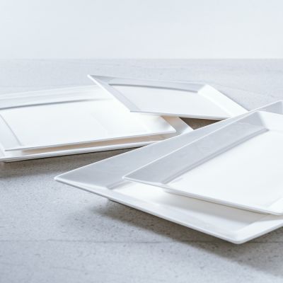 Teller flach 24x24cm weiß Silht