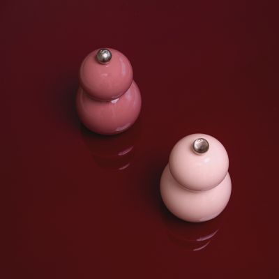 Pepper/salt grinder H12cm pink Betty - set/2