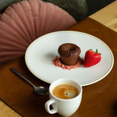 Assiette plate 25cm beige Linea