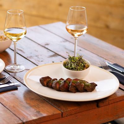 Assiette plate 32cm beige Linea