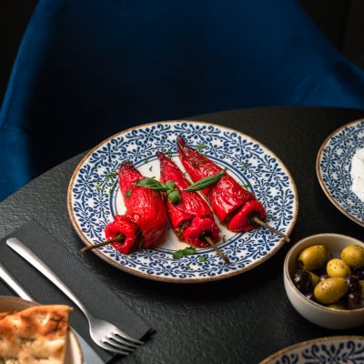 Teller flach 25cm blau Azul