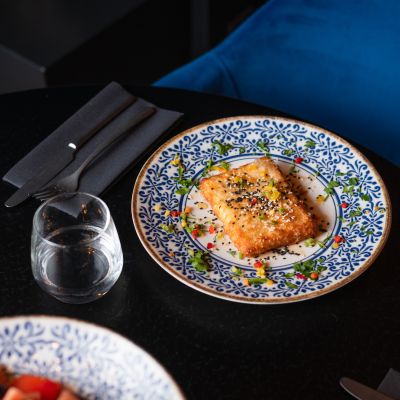 Teller flach 27cm blau Azul