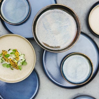 Plate 20cm dark blue Pila