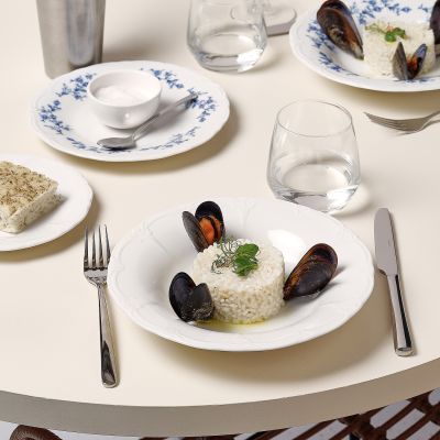 Deep plate 23,5/14xH4cm ivory Retro