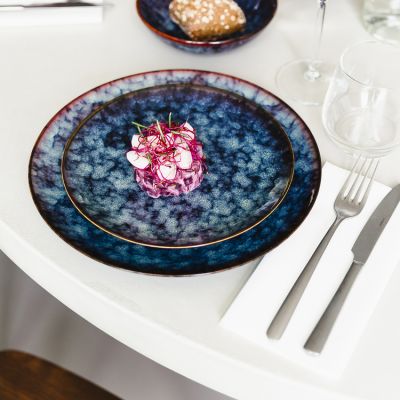 Teller flach 26cm blau Hazy