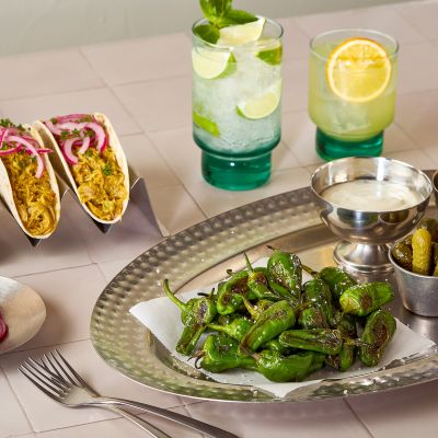 Serving dish 14xH2cm antique silver Serve