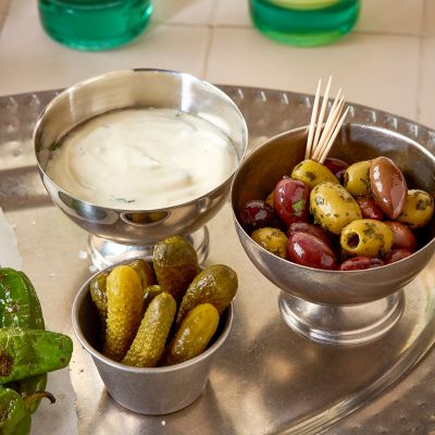 Ice cream cup 10xH7cm silver Serve